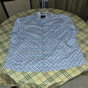 Tommy Bahama Silk Cotton Button Up Shirt Size XXL Chest Pocket Short Sleeve